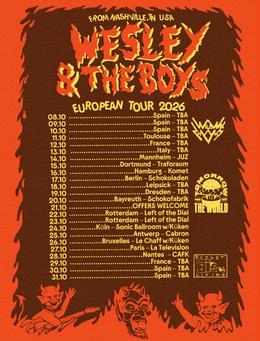 Wesley & The Boys [Nashville] / Küken [Hamburg]