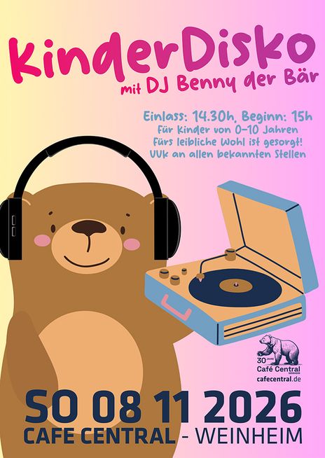 Kinderdisco Dj Benny der Bär