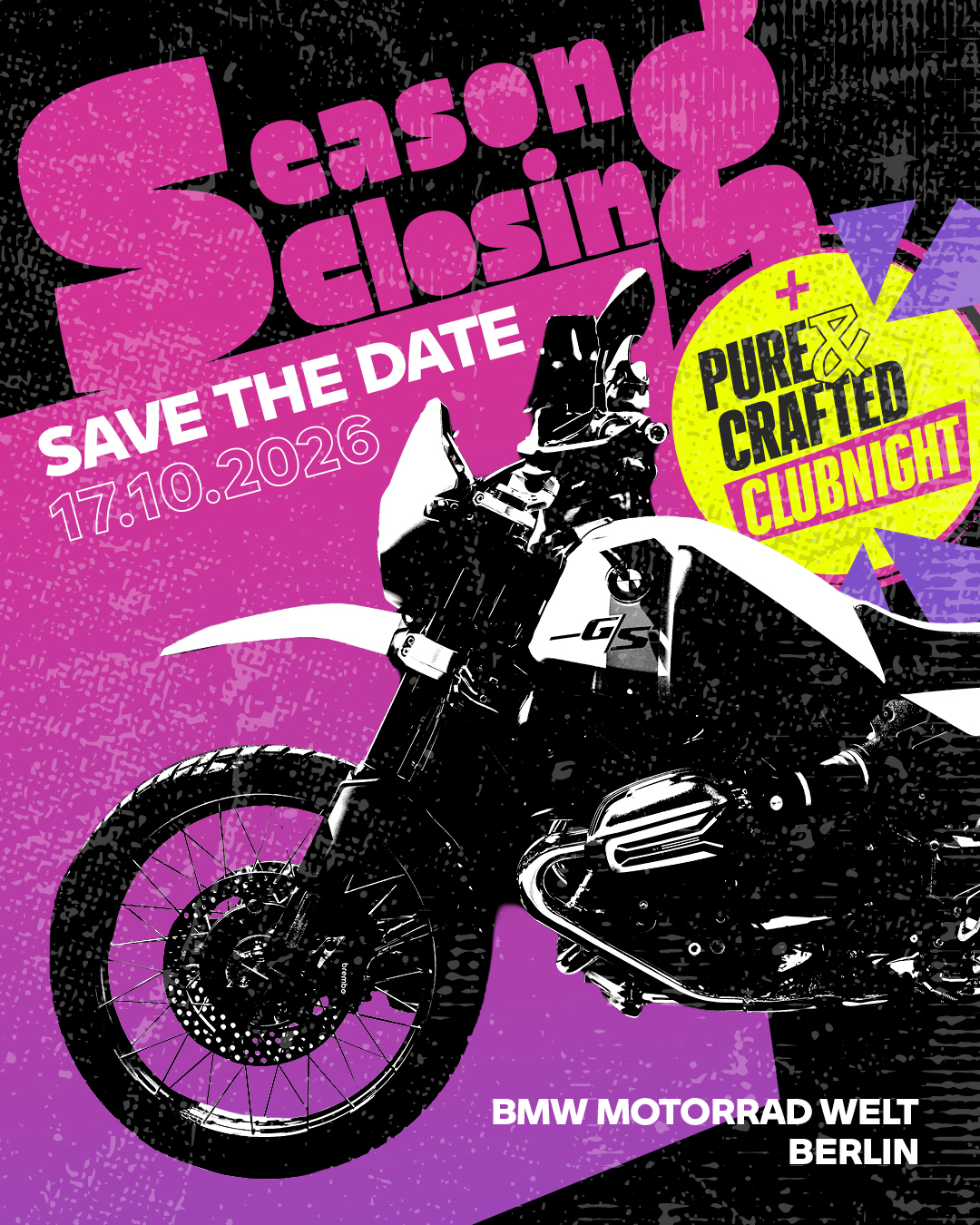 Season Closing + Pure&Crafted: ClubNight